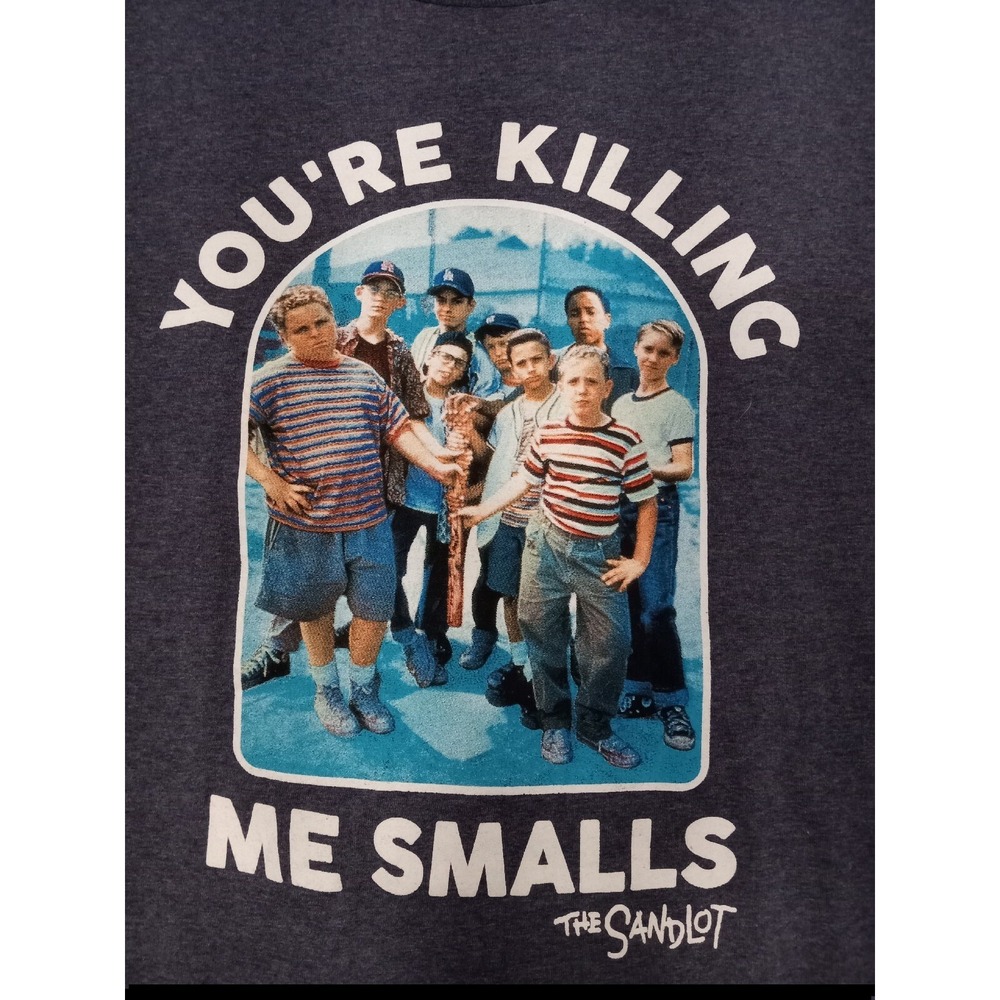 New The Sandlot Your Killing Me Smalls‎ T-Shirt Mens Size Large Blue Gray Shirt